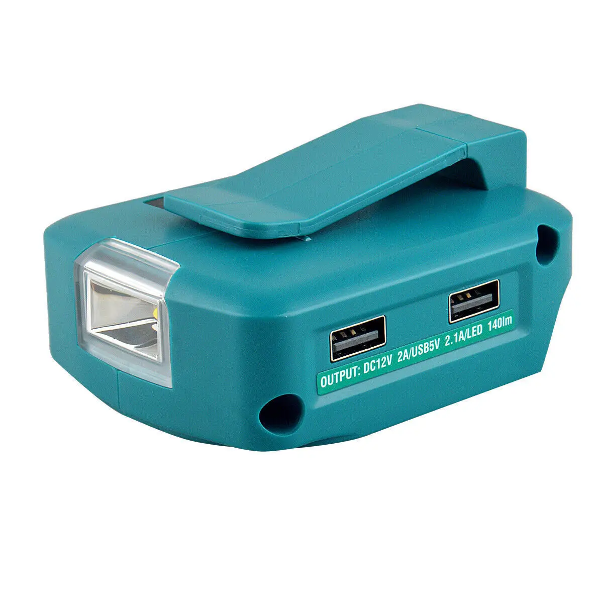 Imagem -02 - Conversor Usb Duplo com Lâmpada Led Adaptador de Luz Led de Trabalho Makita 14.4v Bateria Li-on 18v Bl1830 Bl1430 Tipo-c 1pc