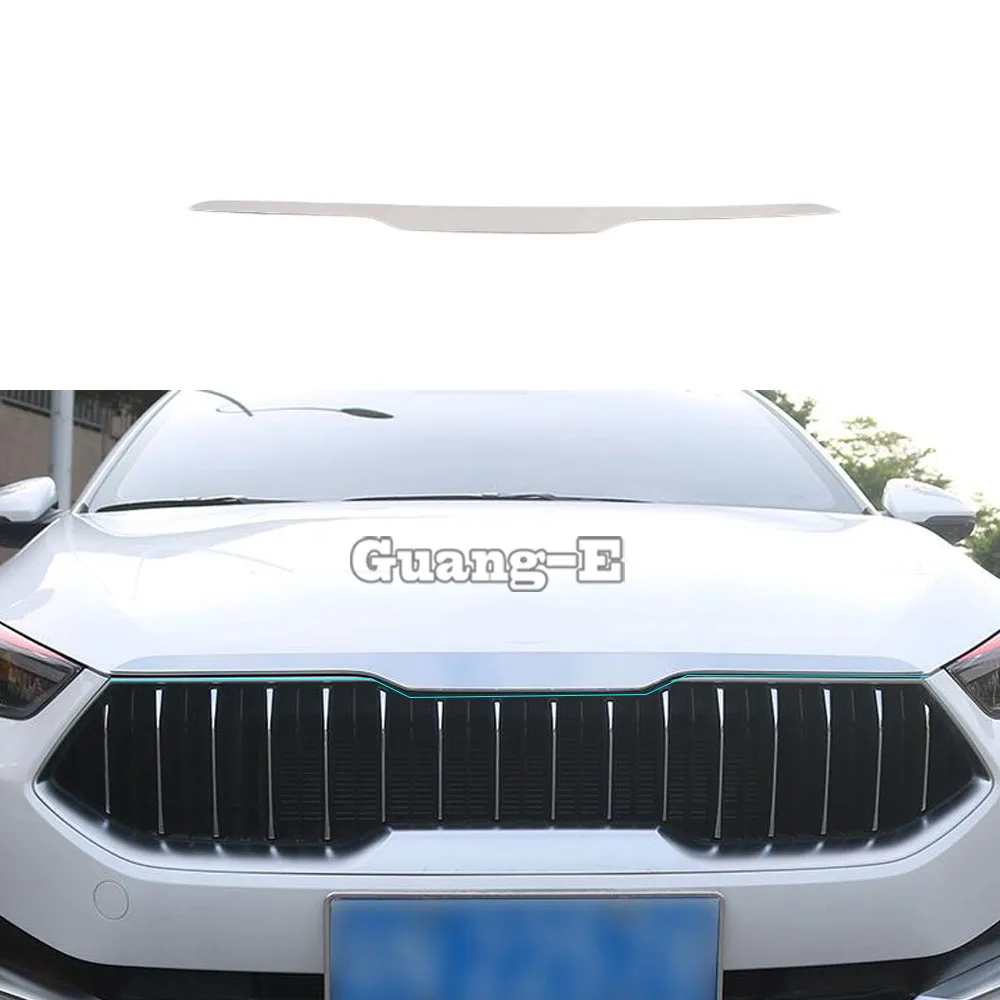 

Styling Sticker Cover Bumper Engine Trims Front Grid Grill Grille Frame Edge 1Pcs For Kia K3 Forte Cerato 2019 2020 2021 2022