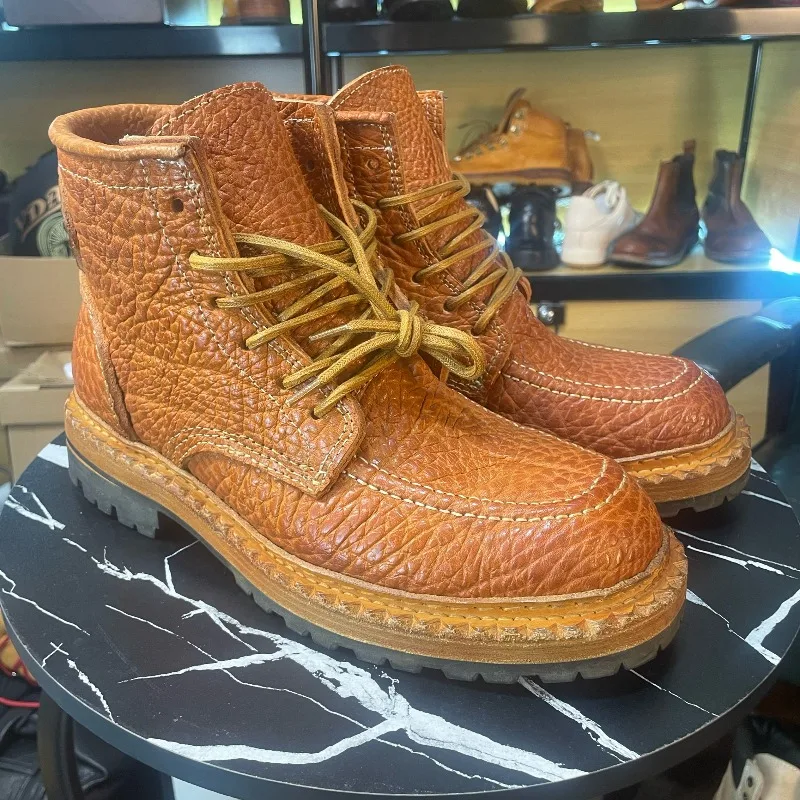 Handmade Cowhide Motorcycle Boots Men's Shoes Lace Up Thick Sole Casual Outdoor Genuine Leather Business Chelsea Desert Boots