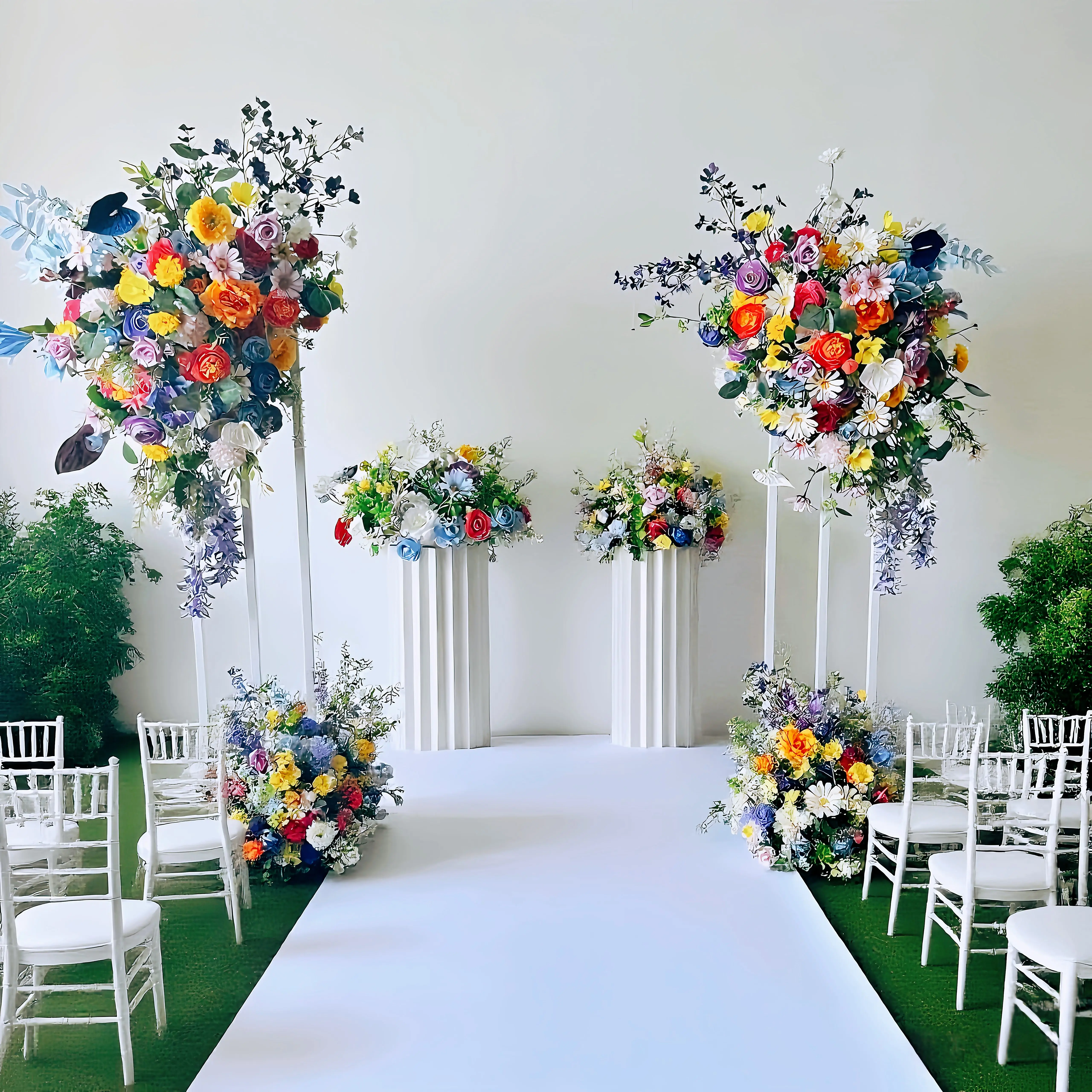 

Purple Rose Luxury 5D Artificial Flower Ball Lilac Floral Table Runner for Nursery Wedding Party Event Table Centerpieces Cloth