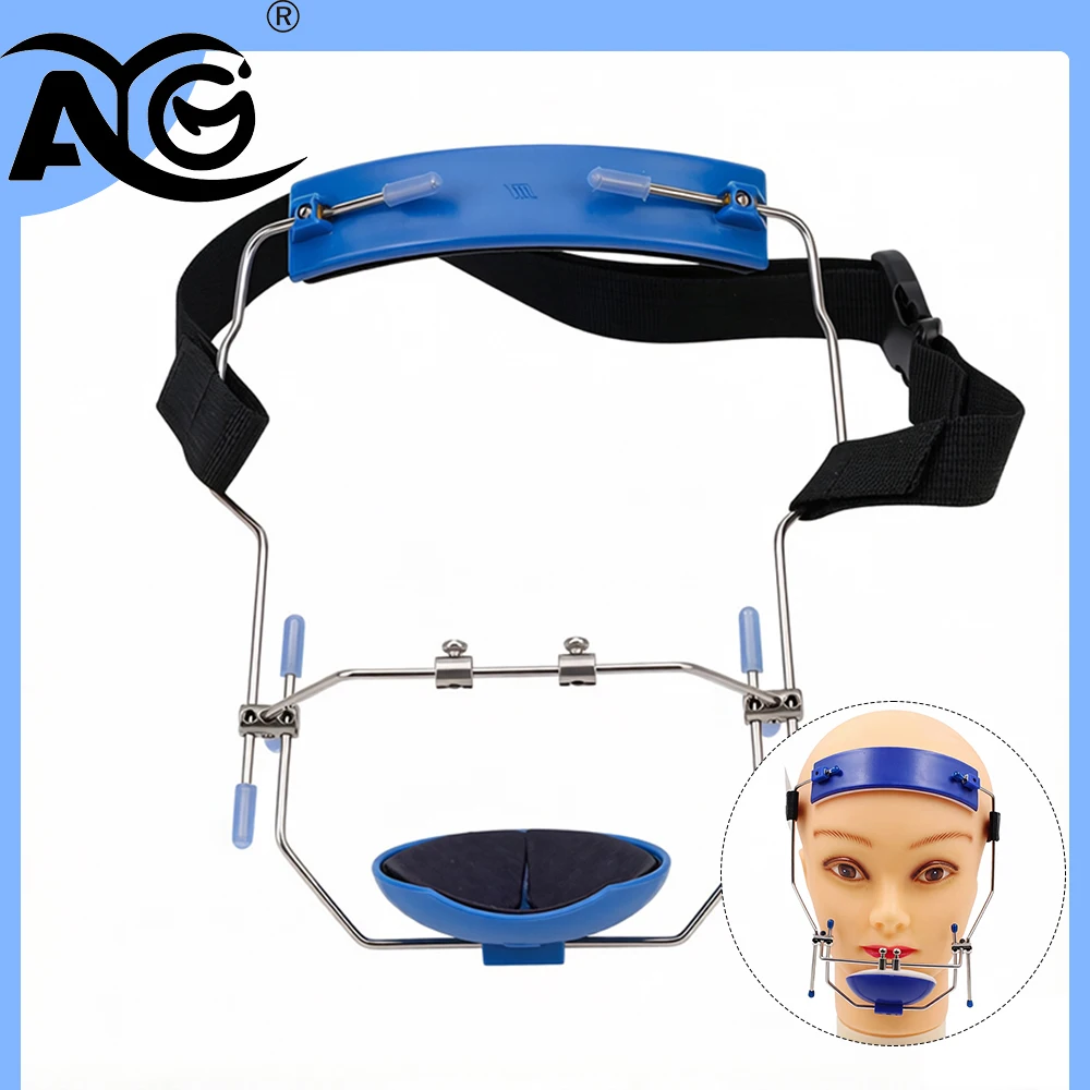 AG Dental Mask Orthodontic Adjustable High Pull Headgear Face Mask Double Pole Odontologia Tools Dentistry Device