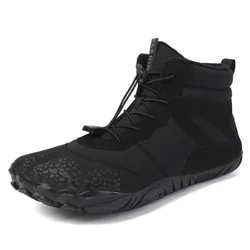 New Men's Hiking Shoes Winter Warm Barefoot Shoes for Women High Quality Waterproof Ankle Boots Outdoor Non-Slip Men Snow Boots