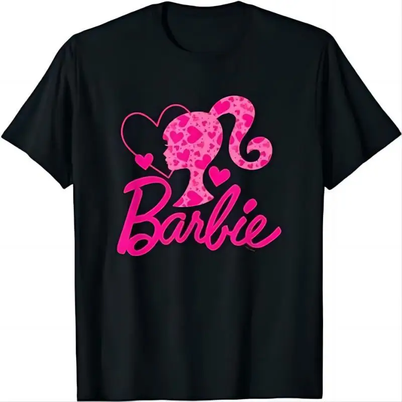 Barbie The Movie Love T-Shirt New Black Retro Round Neck Short Sleeve Women Girls Loose Soft Tops Undershirt Yoga Clothes Gifts