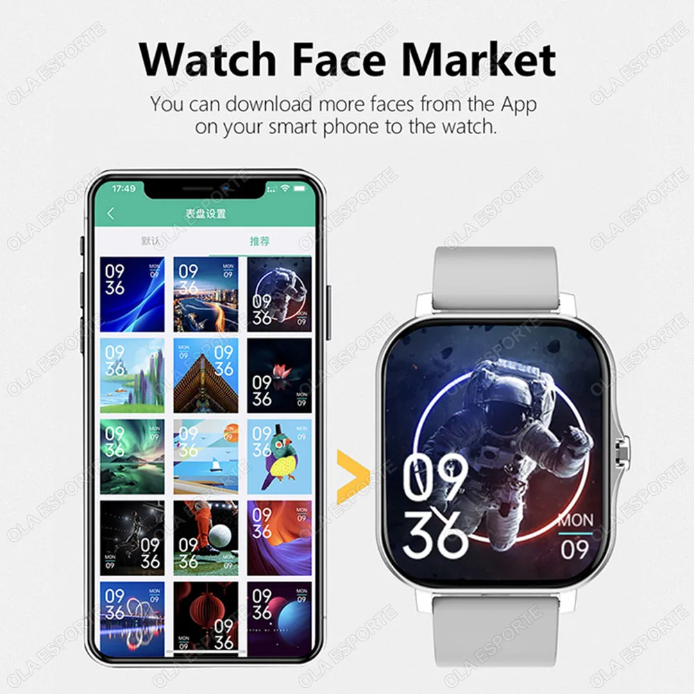 Smart Watch Men Women 1.83 Inch For Xiaomi Smart Island SMS Reminder Fitness Smartwatch BT Calls Digital Smarthwhatch Gifts 2024