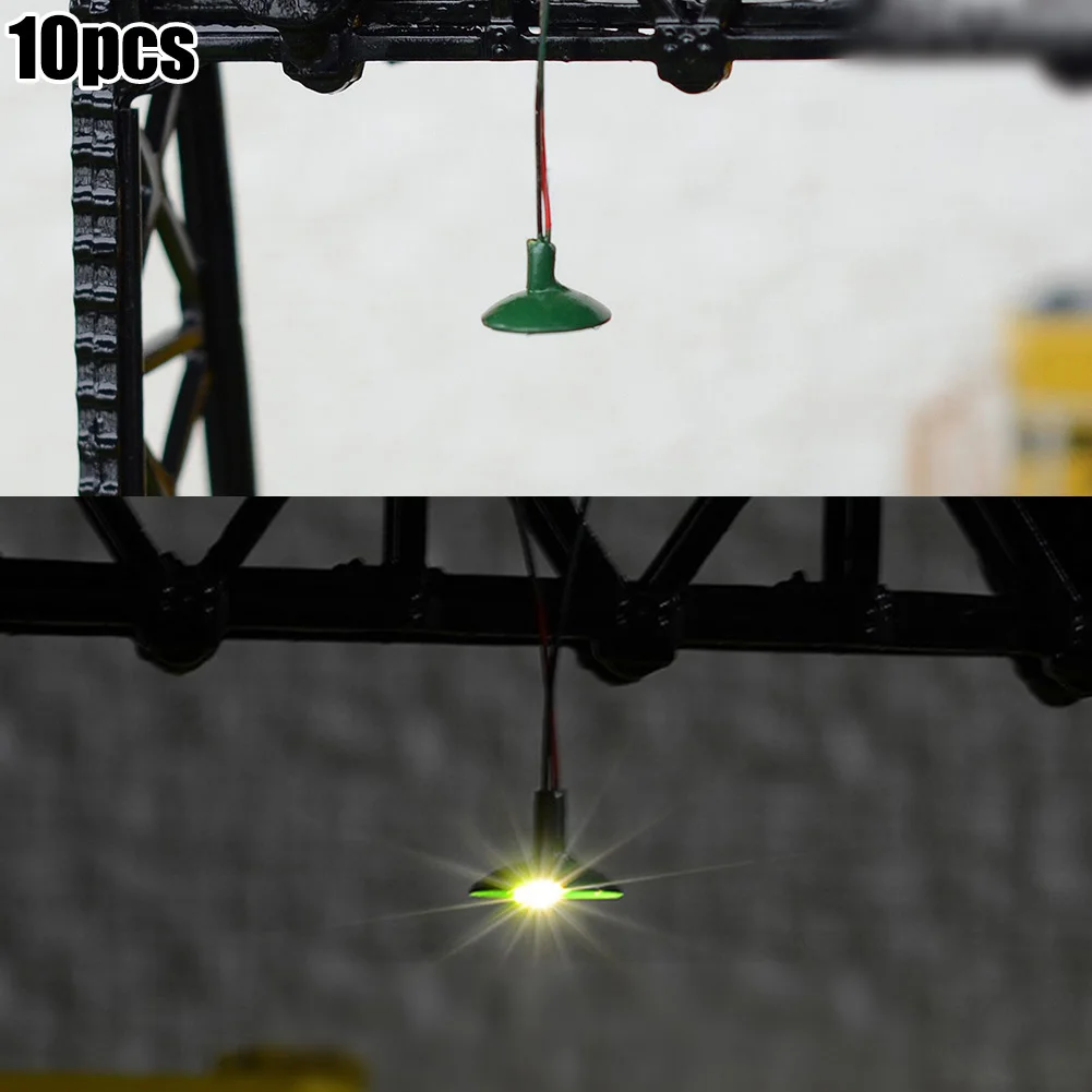 10pcs OO / HO Scale Street Light Model Wall Lamp Posts Led Ceiling Lamps Railway Train Lamp LED Street Lamp Model Landscape