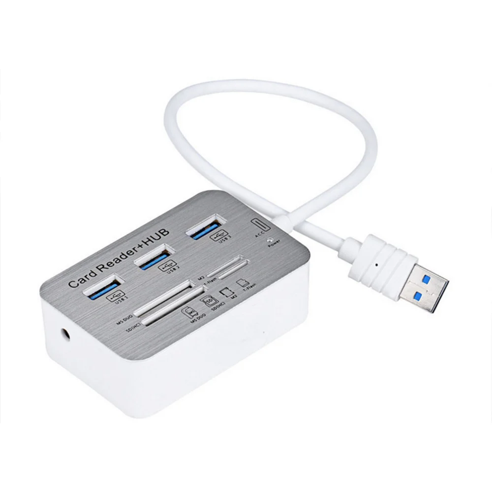 USB 허브 3.0 USB 분배기 3 포트 확장기 다중 USB 확장 다중 3 0 허브 SD 카드 리더기 PC A002 용 USB3.0 확장기