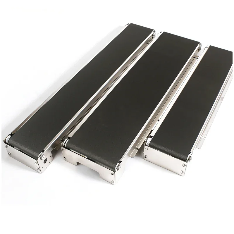 Mini Conveyor Belt Machine 600mm/552mm Automatic Track Stainless Steel Small Conveyor 24V for Vending Machine Cargo Lane Channel