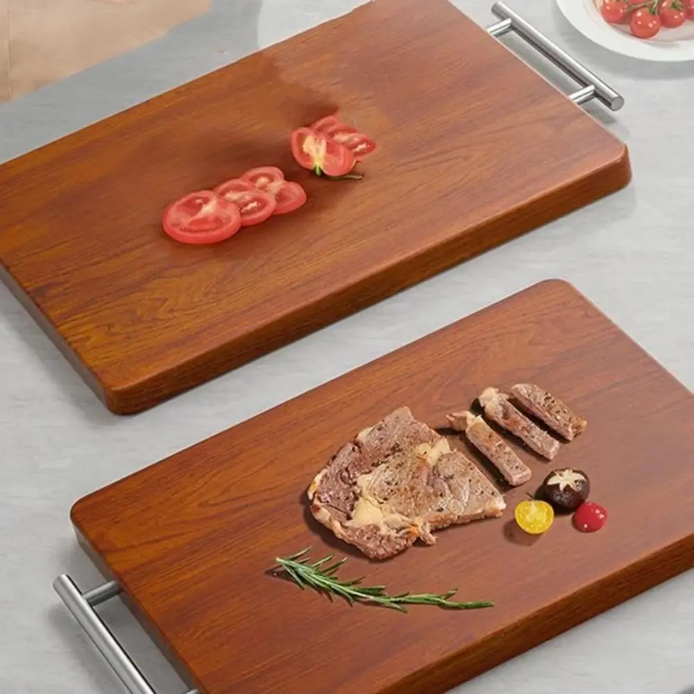 

Двусторонняя деревянная разделочная доска, противоскользящая конструкция, вешалки из нержавеющей стали, разделочная доска, многофункциональная утолщенная