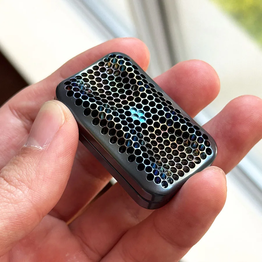 슬라이드조이EDCSkellyVerkk 티타늄 합금 베이크드 코랄 할로우 코랄 마그네틱 무제한 위치 핑거팁 푸시 카드 스트레스 해소 장난감