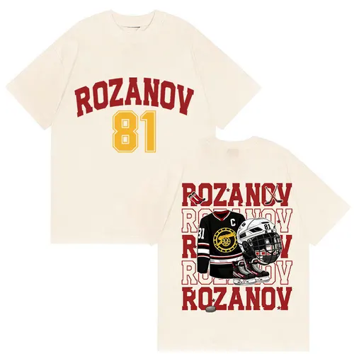 Imagen 2 del producto Shane Hollander ‌   24 Ilya Rozanov 81 camisetas película de renovación calentada Vintage camiseta gráfica hombres mujeres de gran tamaño 100% camisetas de algodón