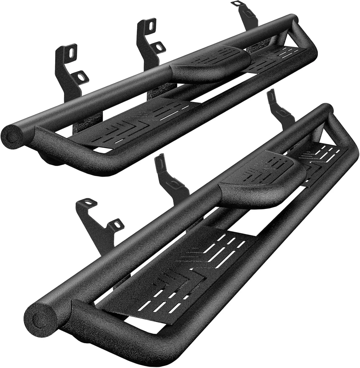 

Side Steps for 2021 - 2025 Ford Bronco 4 Doors (Non - Sport), Black Heavy Duty Carbon Steel, Drop Down Design