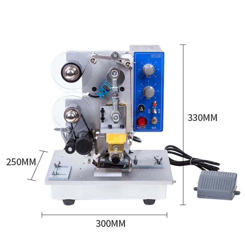 Hot Foll Stamp Coder Expiry Date Coding Printer 241B Semi-Automatic Electric Color Heat Ribbon Printing Machine 220V 110V