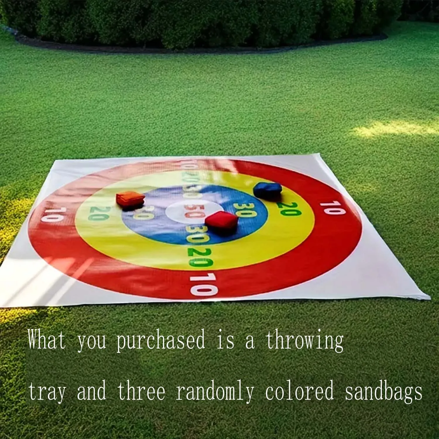 Set, throwing tray and sandbag, sandbag game, holiday party game, team activity game, family game, sandbag throwing game