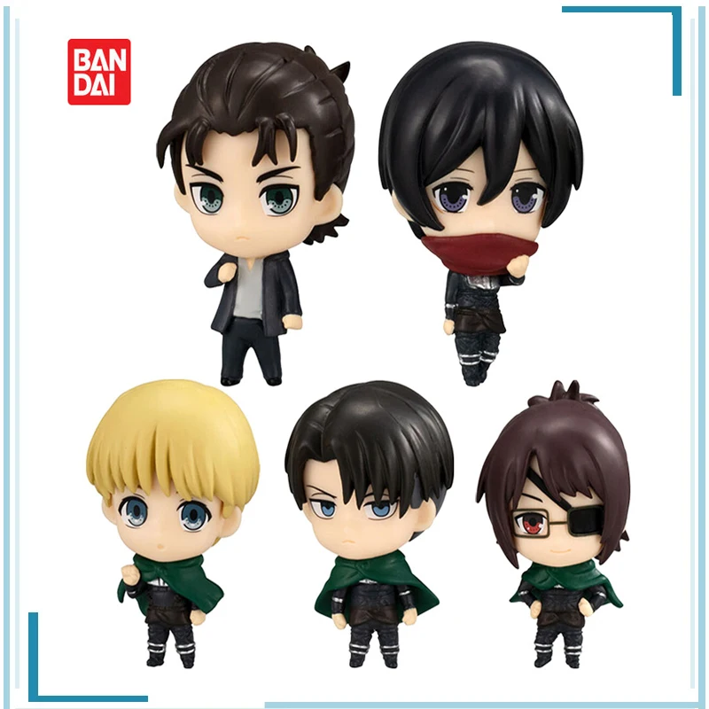 

BANDAI Genuine Gashapon Toys Attack on Titan Eren Jaeger Mikasa·Ackerman Hange Zoe Toys Anime Action Figures