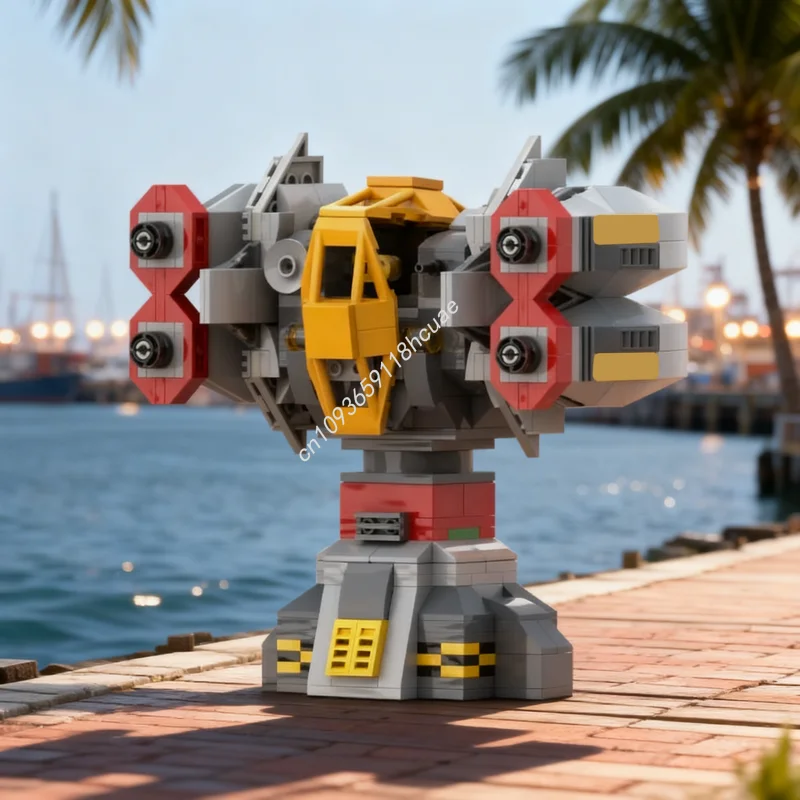 

535 деталей MOC: Модель космической ракетной установки Terraner, конструктор, развивающая игрушка, архитектурный набор, креативный подарок на Рождество, строительные блоки