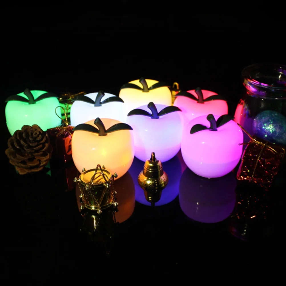 12 قطعة مصباح الفاكهة محاكاة عيد الفصح الملونة وامض أضواء LED داخلي ديكور المنزل ضوء مصباح الفاكهة