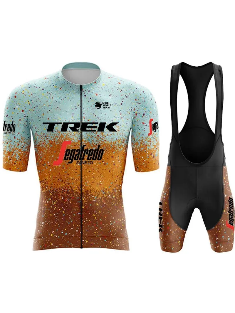 AliExpress Men's Cycling Clothing 2024 Professional Shirt Bib TREK Uniform Man Suit Clothes Summer Sports Set