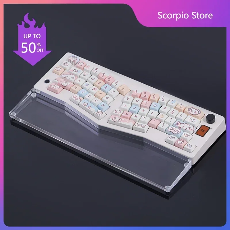 Customized Acrylic Keyboard Palm Rest Simplicity Transparent 20mm Wrist Rest Adapter ABM066 Alice67Pro Spring67 Keyboard Stand