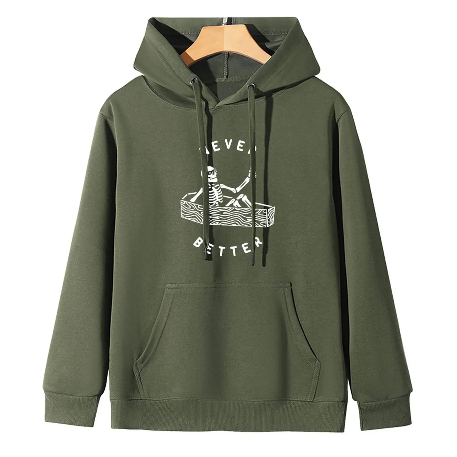 

Women’s Winter Casual Hoodie With Funny Skull Print Long Sleeve Pullover Sweatshirt Featuring Kangaroo Pocket Soft Hoodies