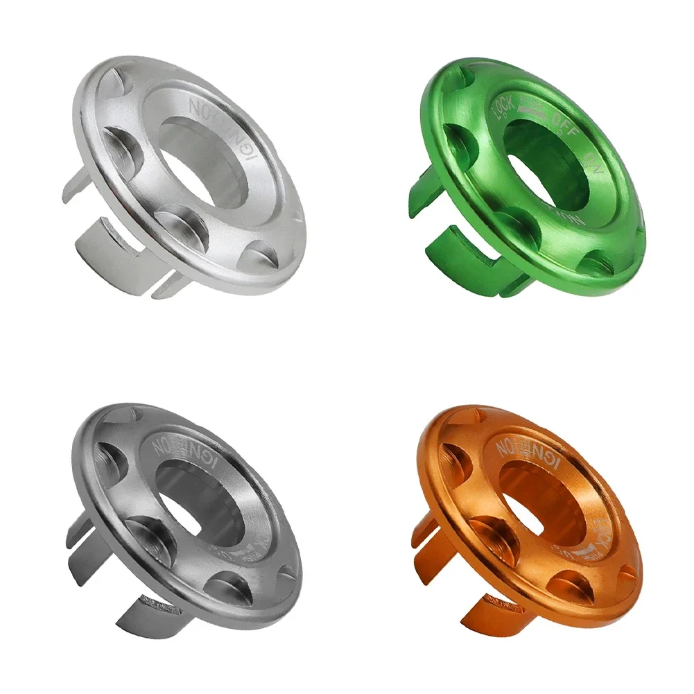 سبائك الألومنيوم دراجة نارية مفتاح إشعال غطاء مفتاح التبديل حامي حلقة قفل غطاء لياماها Fuego JOG ZY100T AVENUE RSZ Vino #5