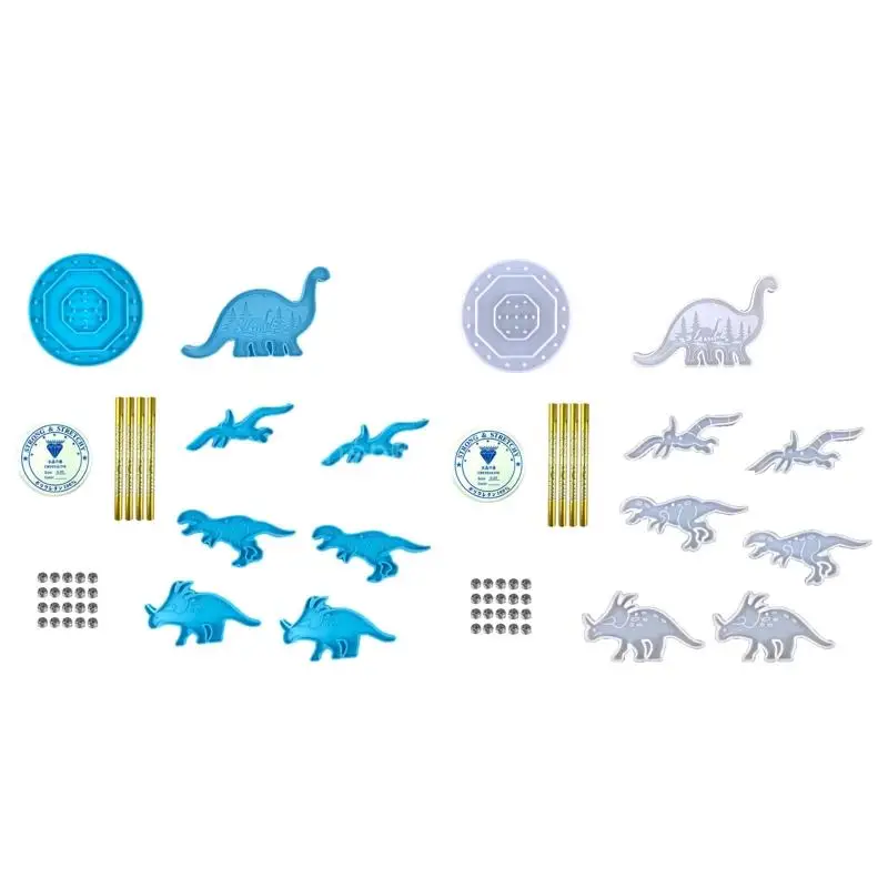 

Diy Dinosaur Wind Crystal Epoxy Mold Dinosaur Pendant Wall Hanging Curtain Wind Mirror Surface Silicone Mold