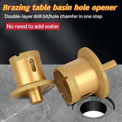 40mm/45mm/50mm  Brazed Diamond Hole Opener Drill Bit For Porcelain Ceramic Tiles Rock Marble Granite Hole Saw Opener