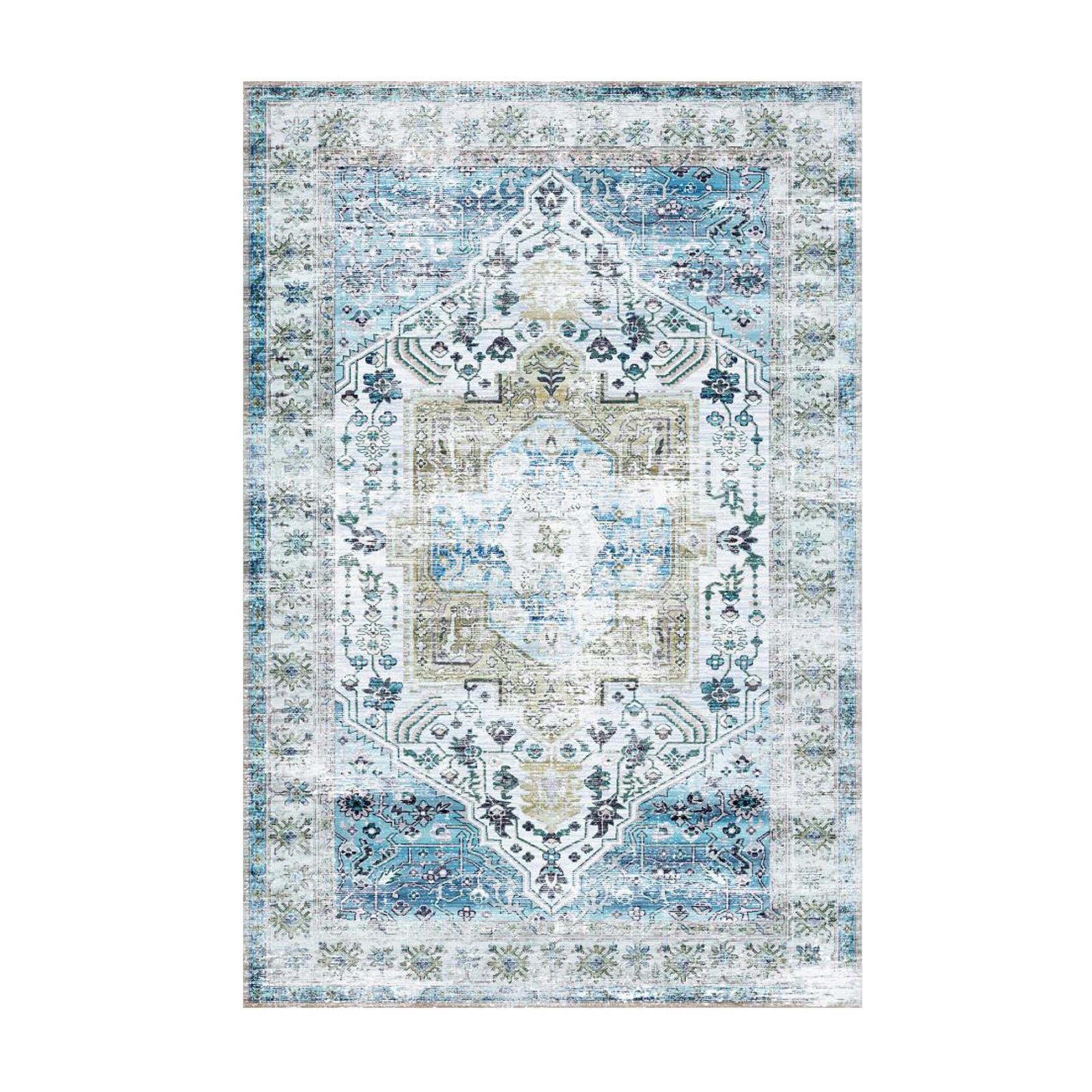 سجادة قابلة للغسل 4x6 سجادة منطقة شرقية عتيقة غير قابلة للانزلاق غير قابلة للتساقط سجادة متعثرة سجادة أرضية رفيعة منخفضة الكومة لغرفة المعيشة