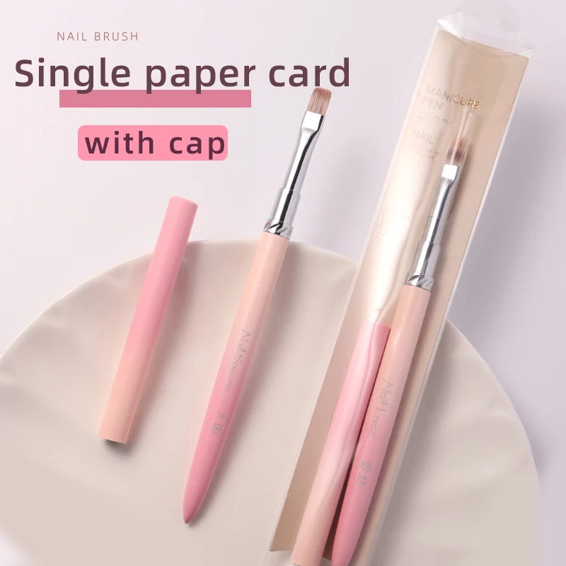 13 Stijl Roze Gradiënt Handvat Nail Art Penselen voor Manicure Lijnen Schilderen UV Gel Extension Builder Pen Tekengereedschap