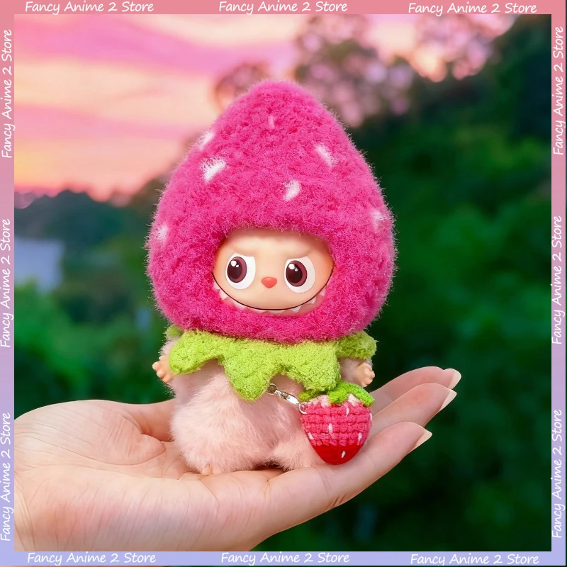 

Милые куклы с фруктами, вечерние костюмы для косплея, костюмы для 4.0 Labubu Kawaii, мини-10 см, плюшевые куклы, нарядные аксессуары для кукол ручной работы