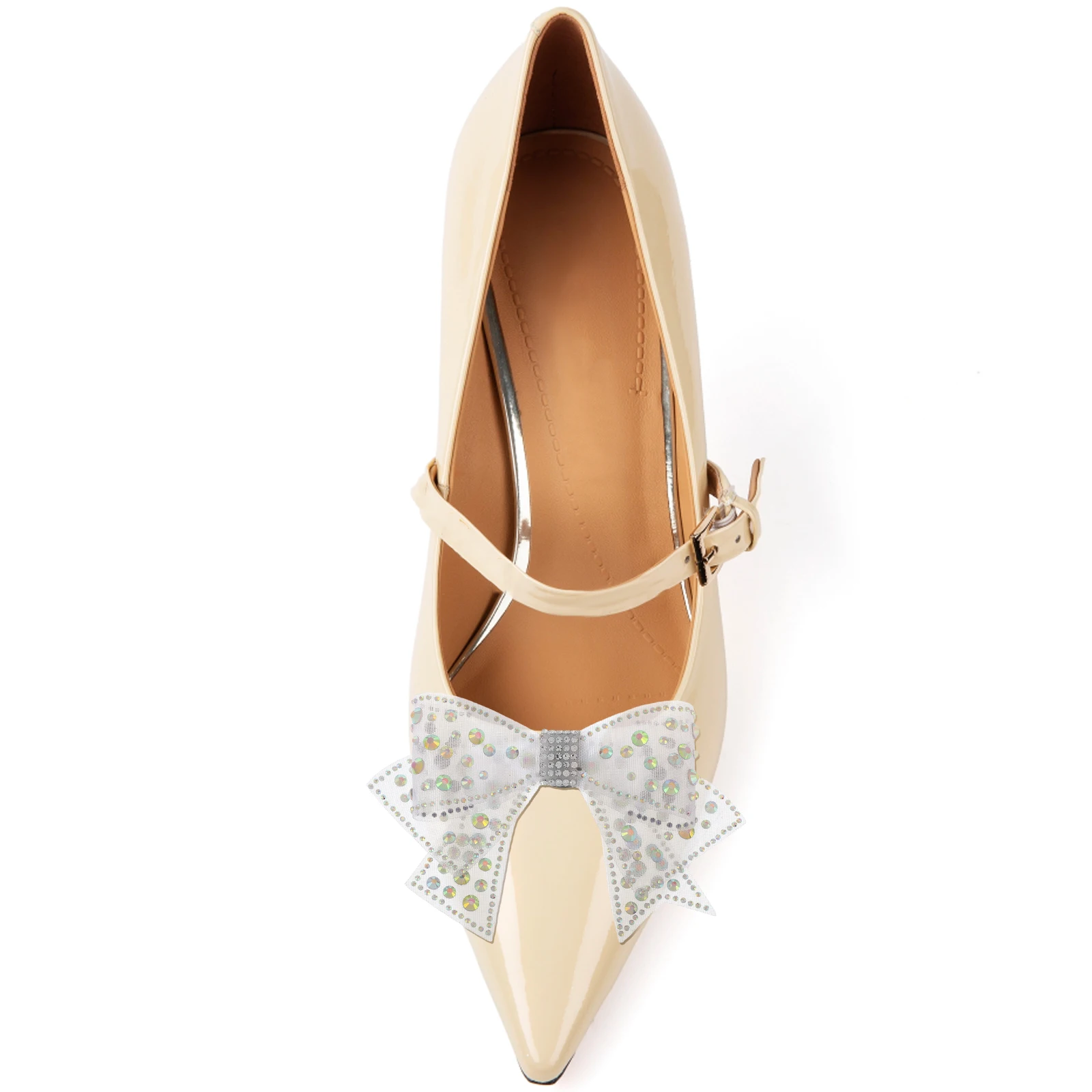 

2 Pcs Bowknot Shoe Clips Detachable Women's Shoe Buckles Rhinestone Zinc Alloy Decorative Accessories for Party Bridal Prom