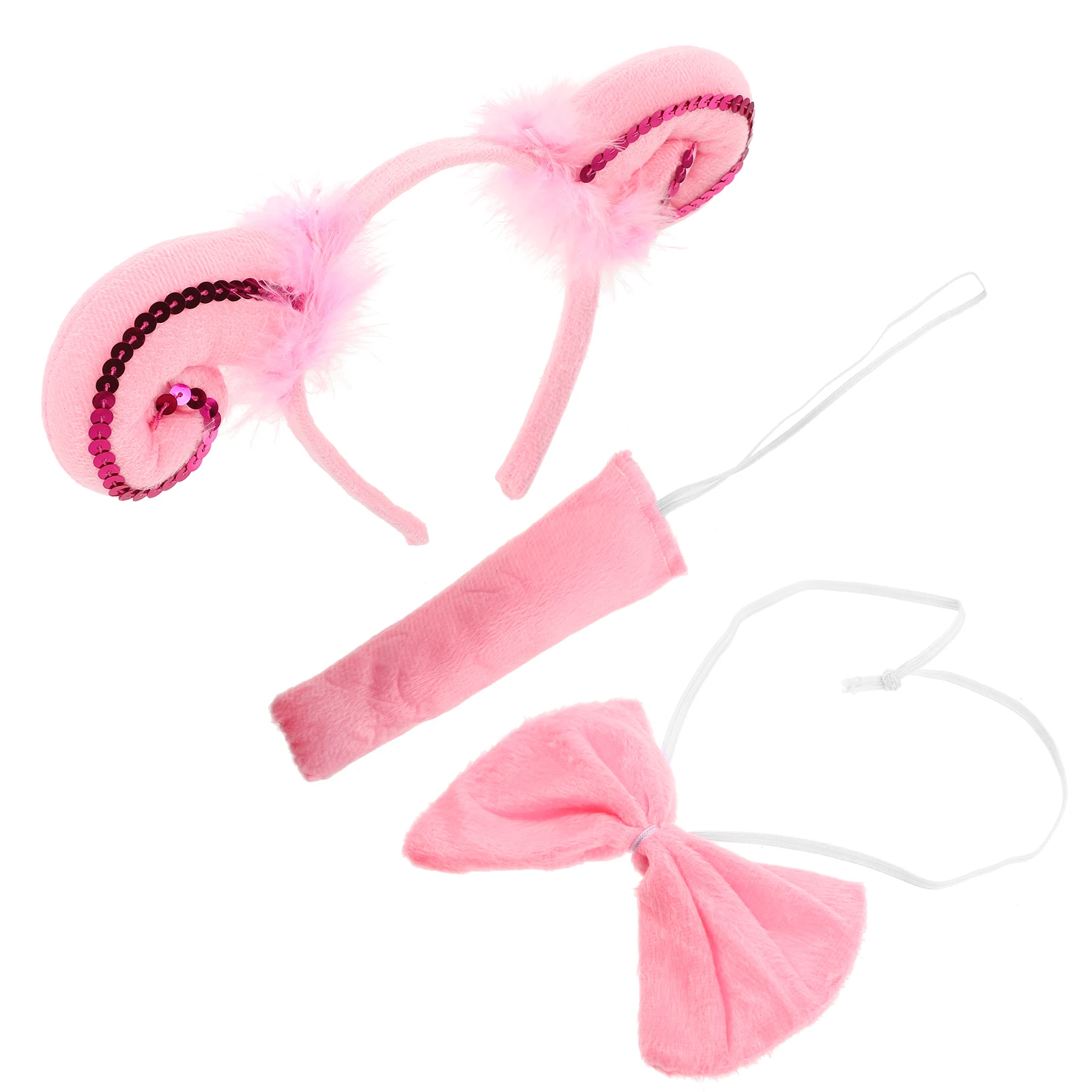 

Sheep Ear Headband Cosplay Costume Accessory Lamb Ears Hair Band Animal Horn Headgear Festival Headdress Set Halloween Prop