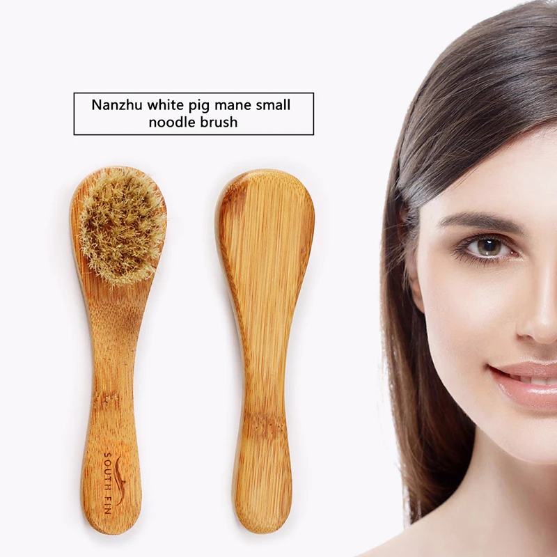 1 Stuks Natuurlijke Gezichtsborstel Haren Exfoliërende Gezichtsborstels Houten Vrouw Man Huidverzorging Lichaamsborstel Massager Scrubber Gereedschap