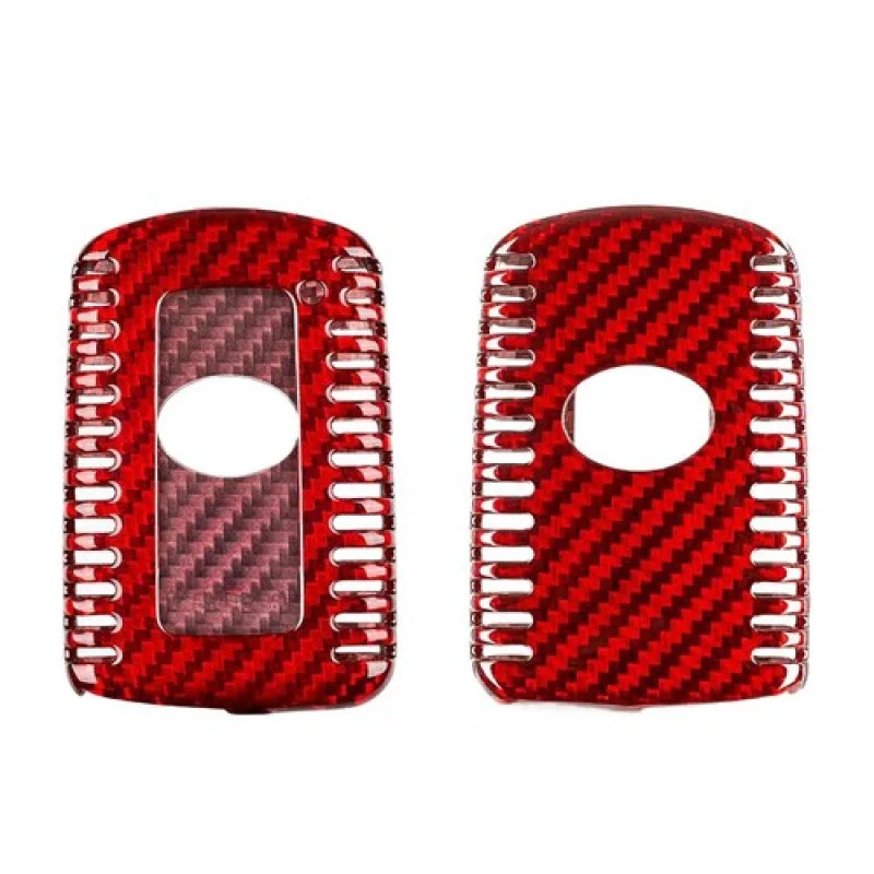 A + ألياف الكربون سيارة مفتاح فوب غطاء حقيبة لتويوتا RAV4 كامري أفالون هايلاندر #5