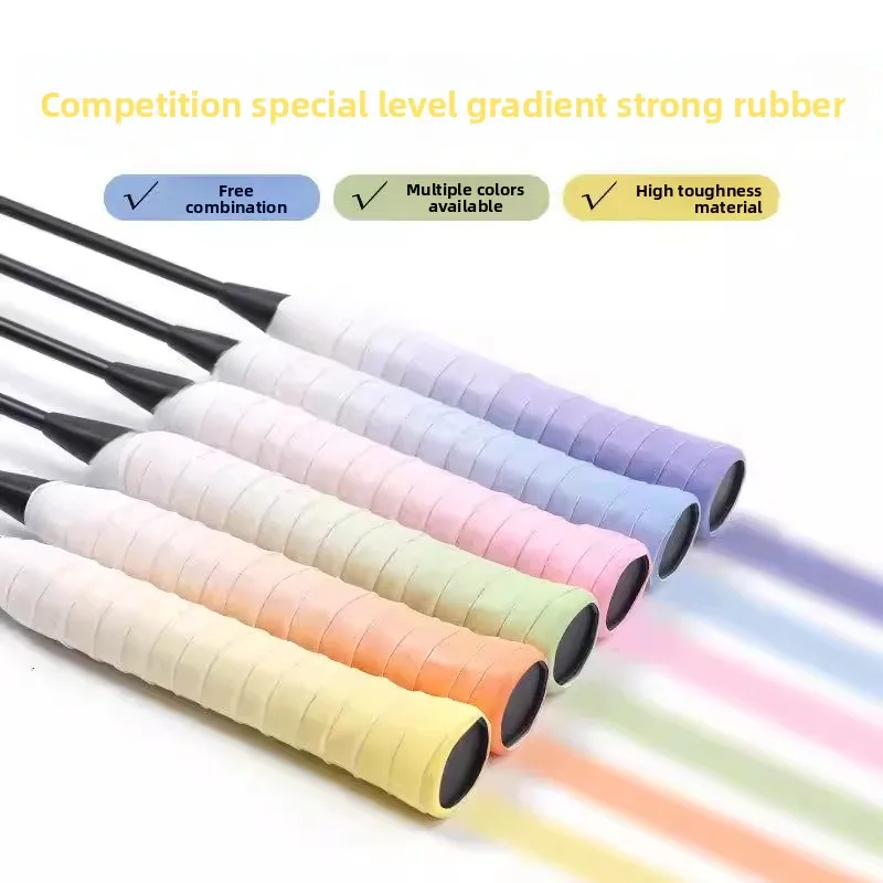 

Competition Grade Badminton Racket Grip Tape Anti-Slip Sweat Absorbent Gradient Handle Wrap Fishing Rod Tennis Racquet