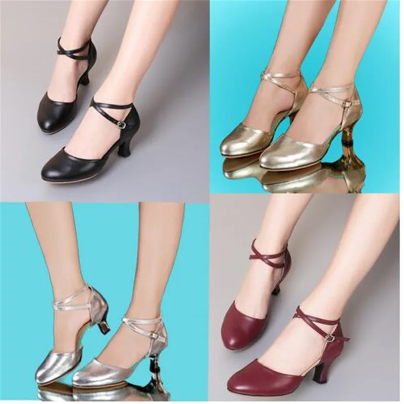 

Women Standard Dance Shoes High Heel Ladies Ballroom Dance Shoes Soft Outsole Tango Modern Dance Shoes Women