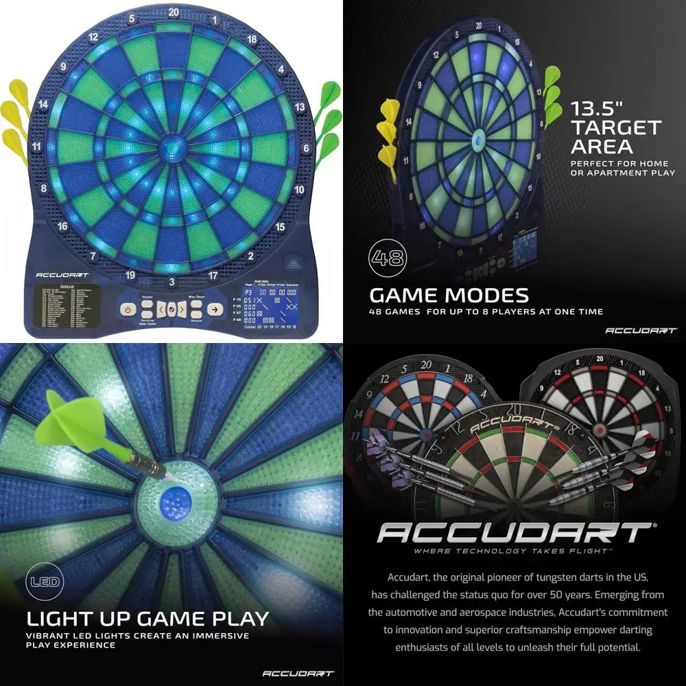 

Яркий дартс со светодиодной подсветкой для 4 игроков — экраны и входят 6 мягких дартс