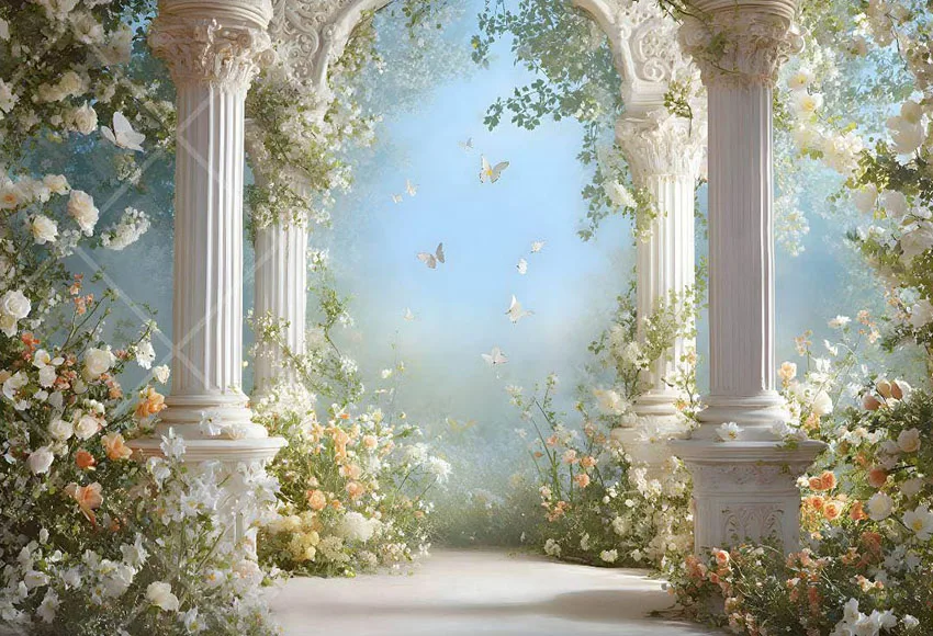 Mehofond التصوير خلفية رومانسية زهرة حديقة فراشة عيد ميلاد الزفاف الأمومة صورة ديكور خلفية استوديو الصور