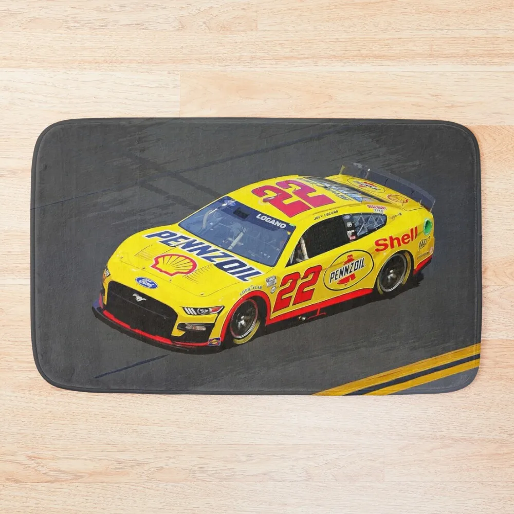 Гоночная гонка Joey Logano 2023, гоночная тележка Nascar от старше, коврик для ванной, ковер для прихожей, коврик для ванной и туалетной комнаты