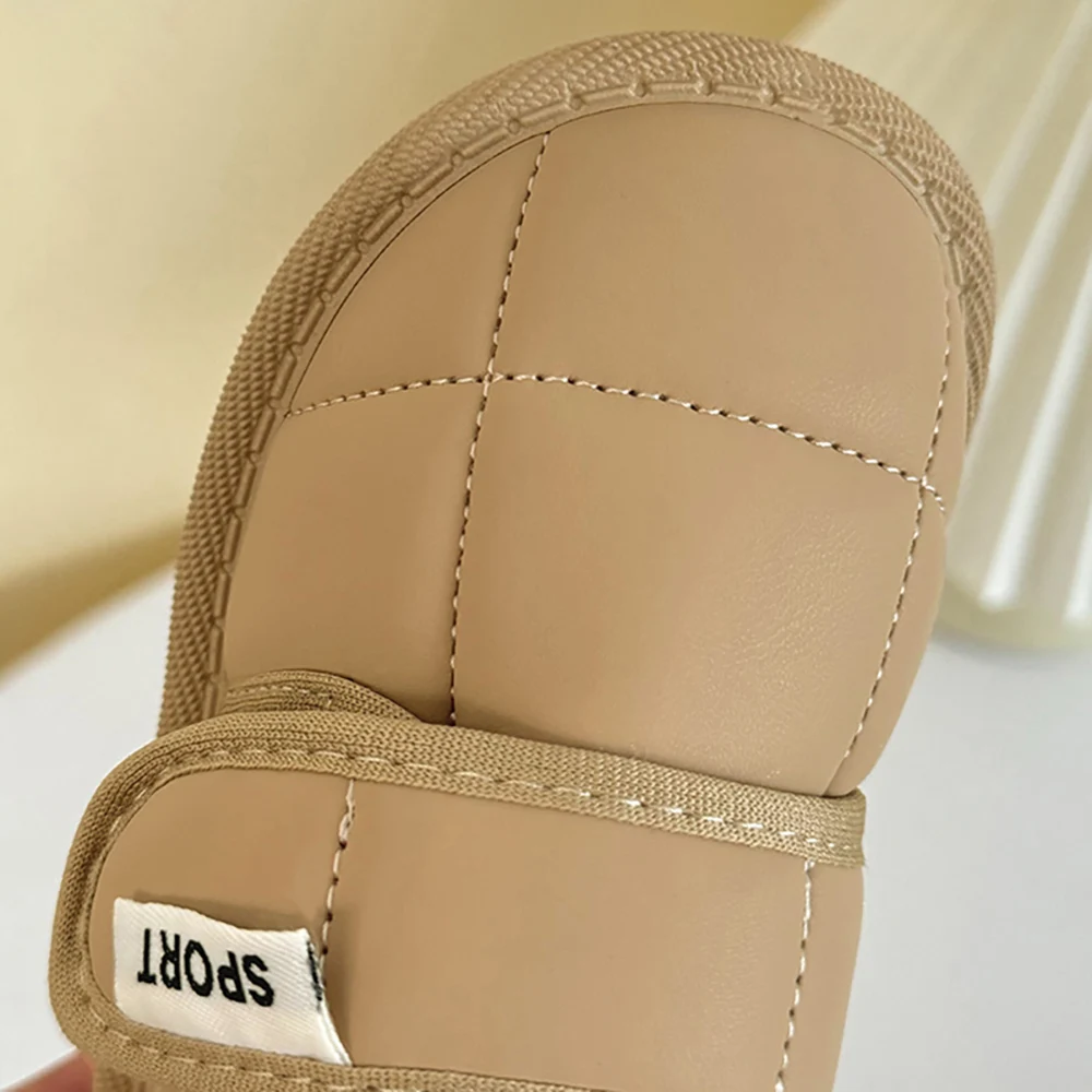 الشتاء الثلوج الأحذية للأطفال سميكة الدافئة الصبي الفتاة أفخم الأحذية المضادة للانزلاق طفل دافئ مبطن أحذية للأطفال أحذية قطنية #3