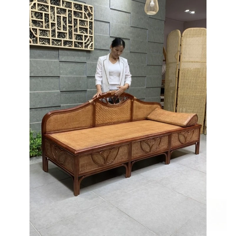 Natural rattan recliner, balcony sofa rattan sofa, sofa