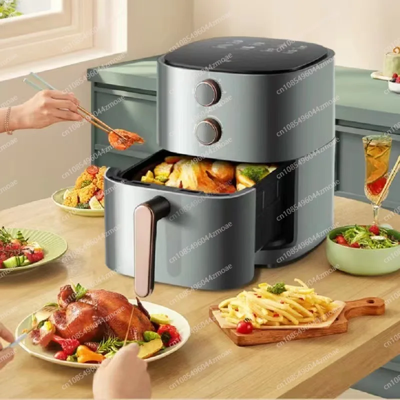 

Amoi Large Capacity Air Fryer Household Smart Electric Fryer No Oil Smoke French Fries Barbecue Machine Oven Gifts