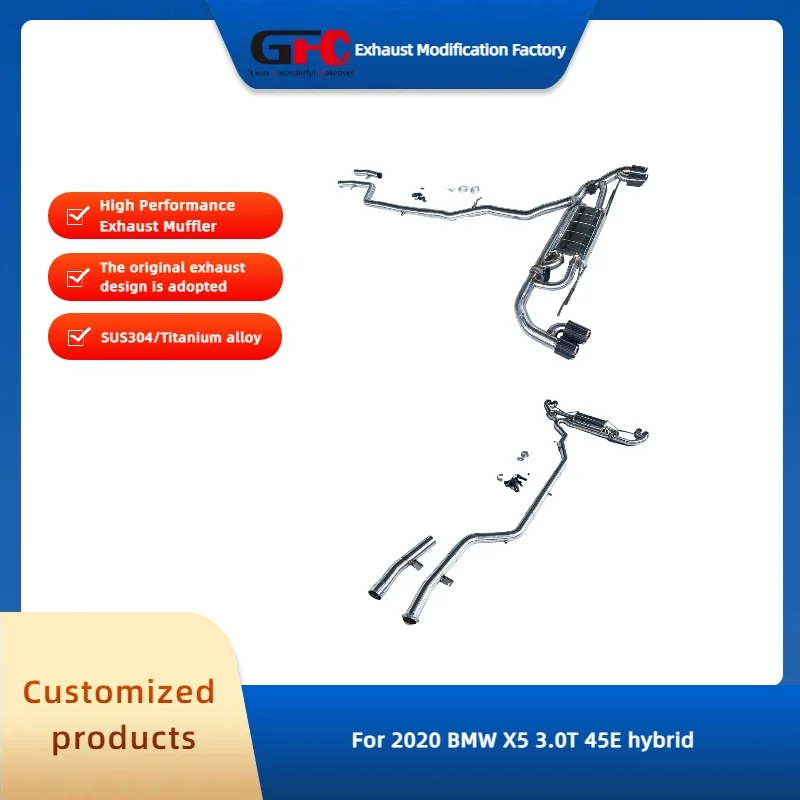 

Высокопроизводительная выхлопная система GFC 304 из нержавеющей стали с электронным клапаном для BMW X5 3.0T 45E Hybrid 2020 года