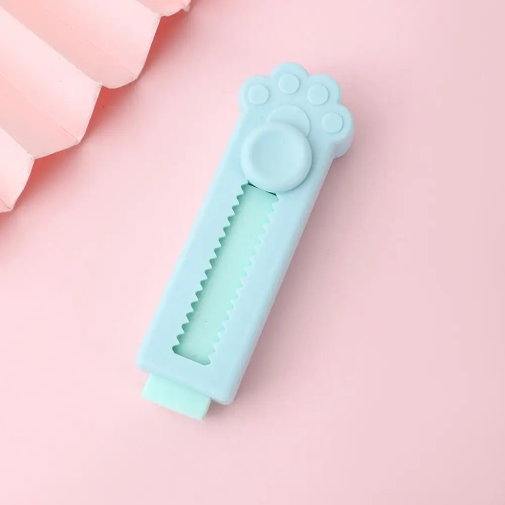 School Supplies Cute Cat Paw Eraser Cartoon Simple Push-pull Eraser Creativity Retractable Pencil Rubber Student