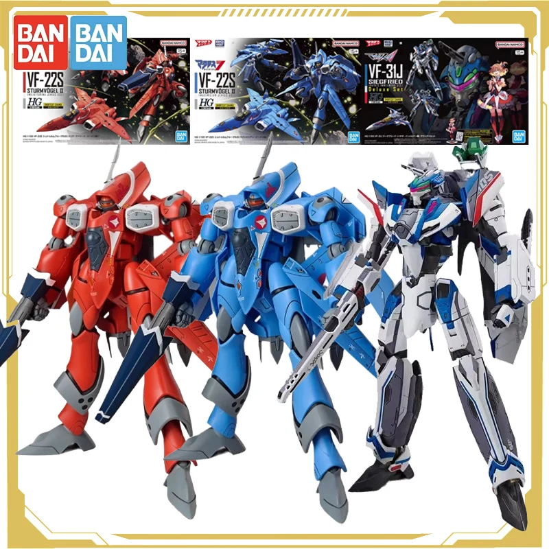 

Bandai Original 1/100 Macross YF-29 VF-31C Max Machine Flame Valkyria Assembly Model Action Figure Toys for Boys Girls Kids Gift