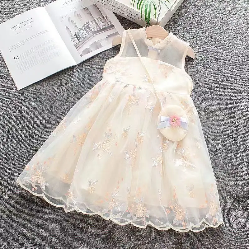 Teenage Girls Dress Spring Summer Clothes New Fashion Children\'s Vintage Dress Kids Girls Dresses For School Wedding Of 12 Years