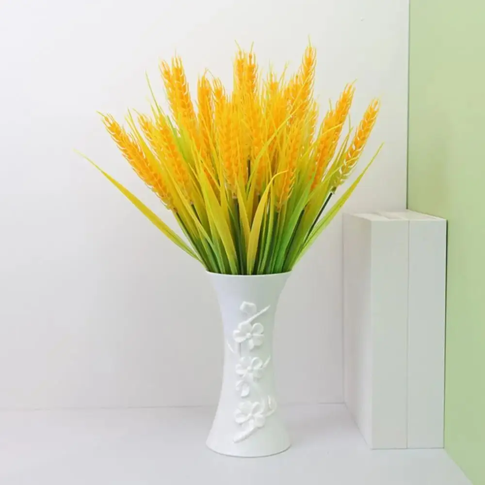 7 künstliche Weizenähren, goldene Blumendekoration, simulierte Reisaähren, simulierter Reisanbau im pastoralen Stil – Detail 4
