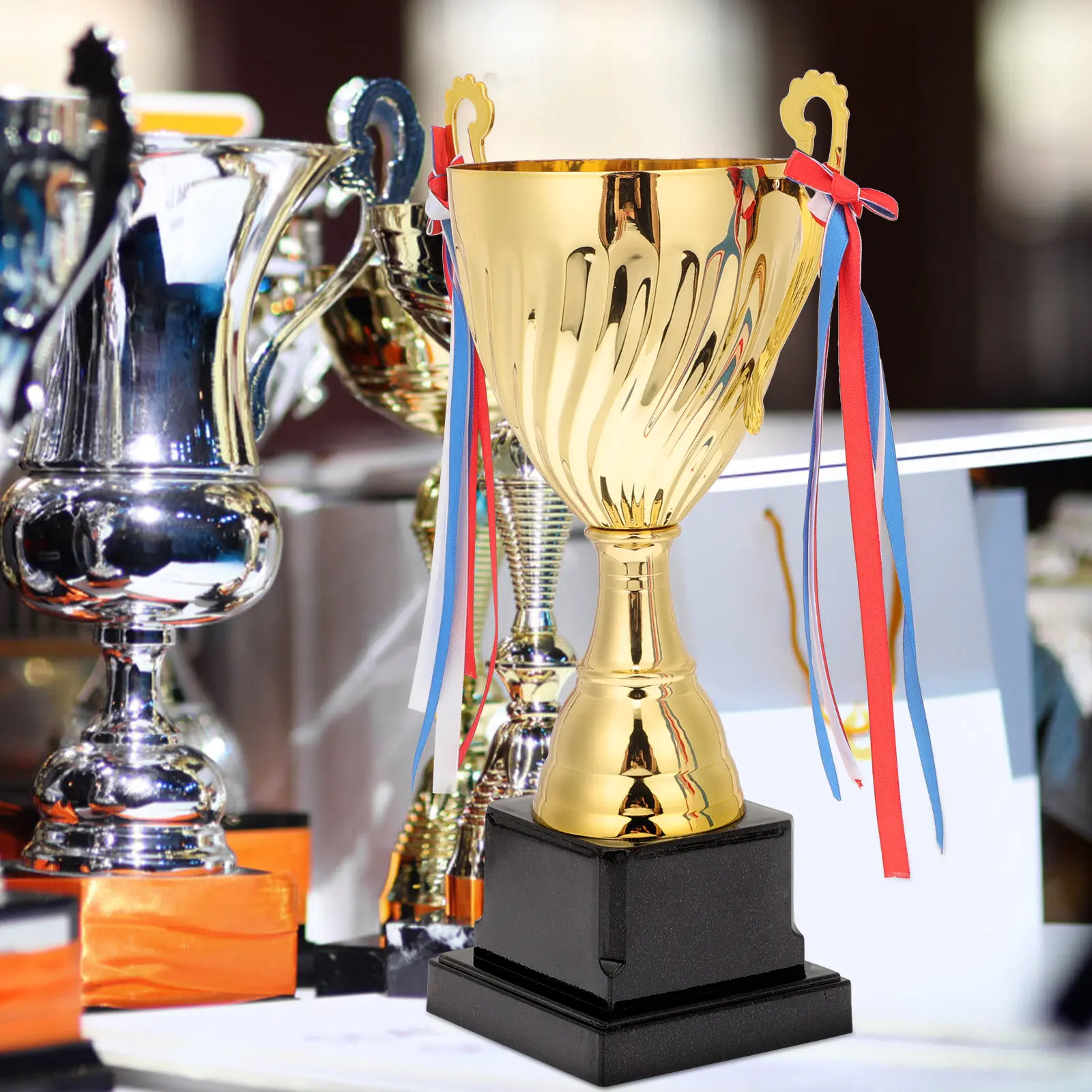 Plastic Metal Gold Championship Trophy Cup Premium Decorative For Event Decoration Student Award Prize Competitions