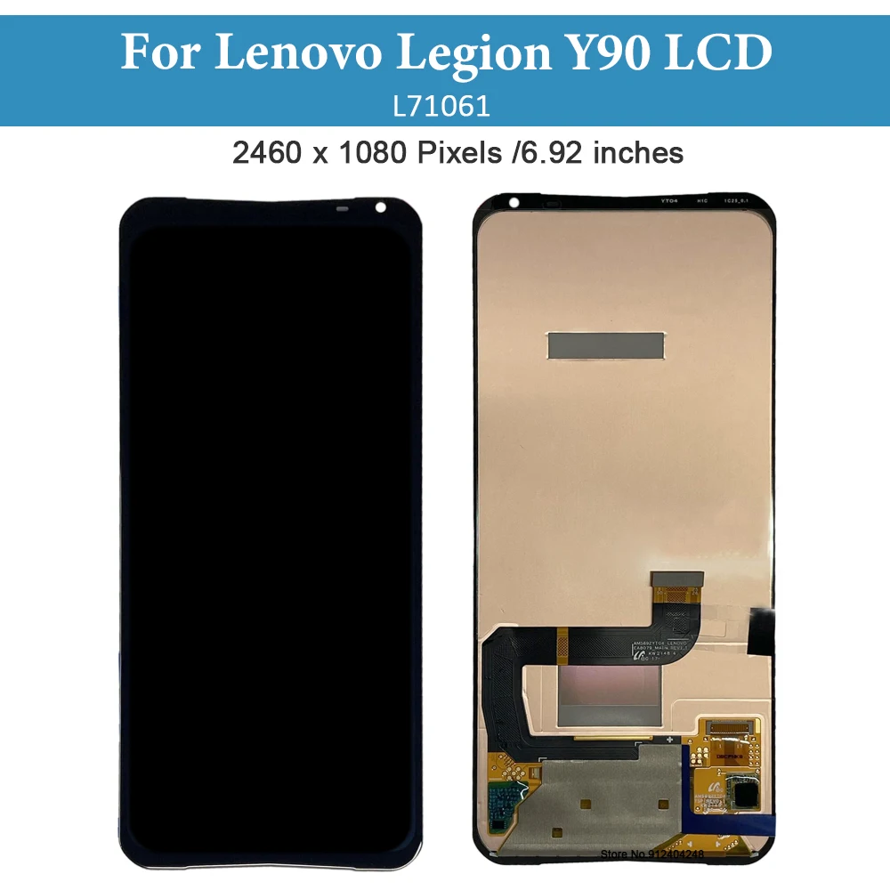 6.39'' Original AMOLED For Lenovo Legion Y90 LCD Display L71061 lcd Touch Screen Digitizer Assembly Glass Sensor with Frame