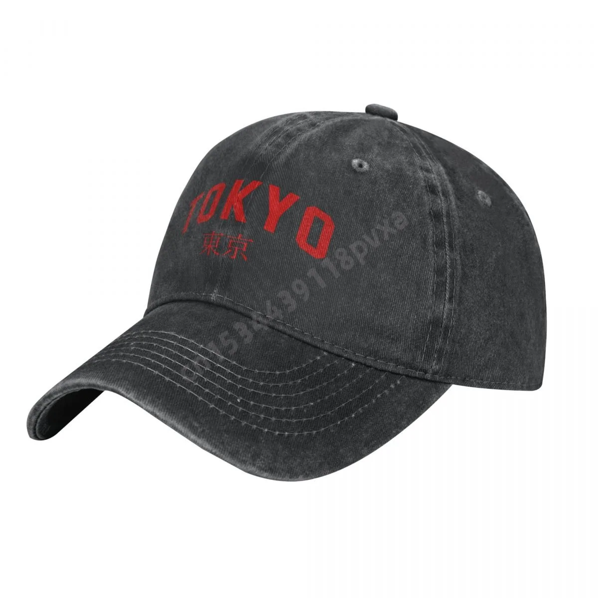 Tokio japonia graficzny modny Unisex dorosły węgiel sprane dżinsy czapka z daszkiem mężczyźni klasyczny Vintage bawełna tata czapka typu Trucker