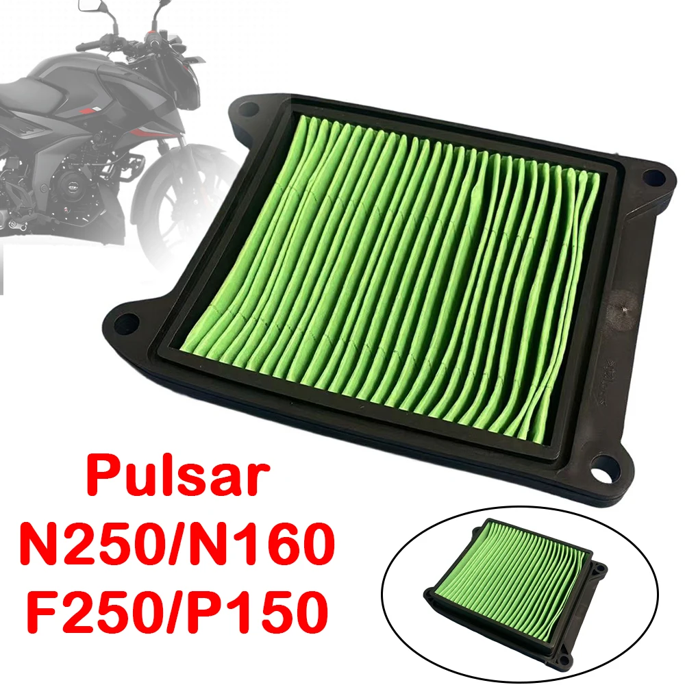 Limpiador de filtro de aire para motor de motocicleta, elemento de filtro de entrada de aire N250 para Bajaj Pulsar N250 F250 N160 P150 36JR0043